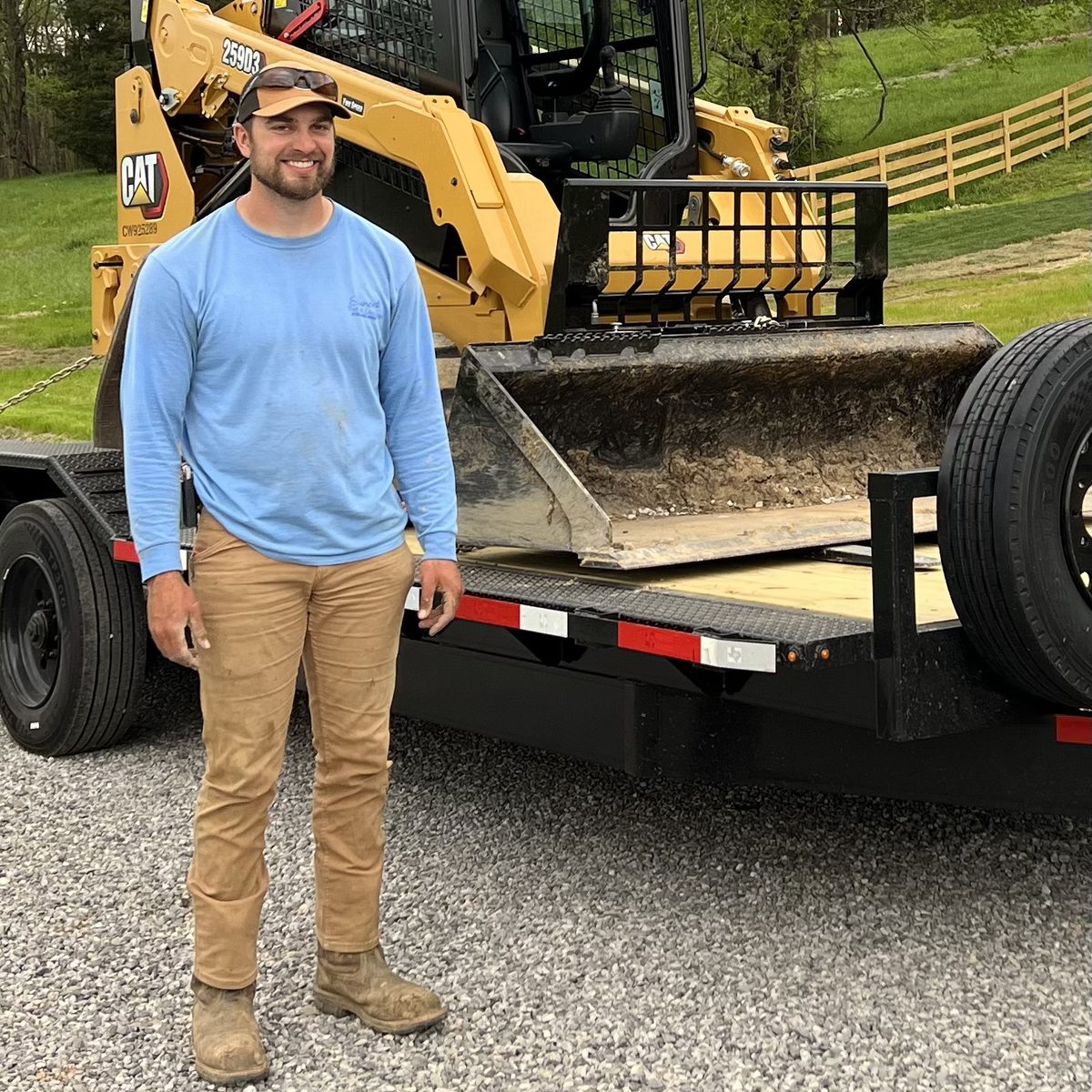 James Tamburello with the company's first skid steer